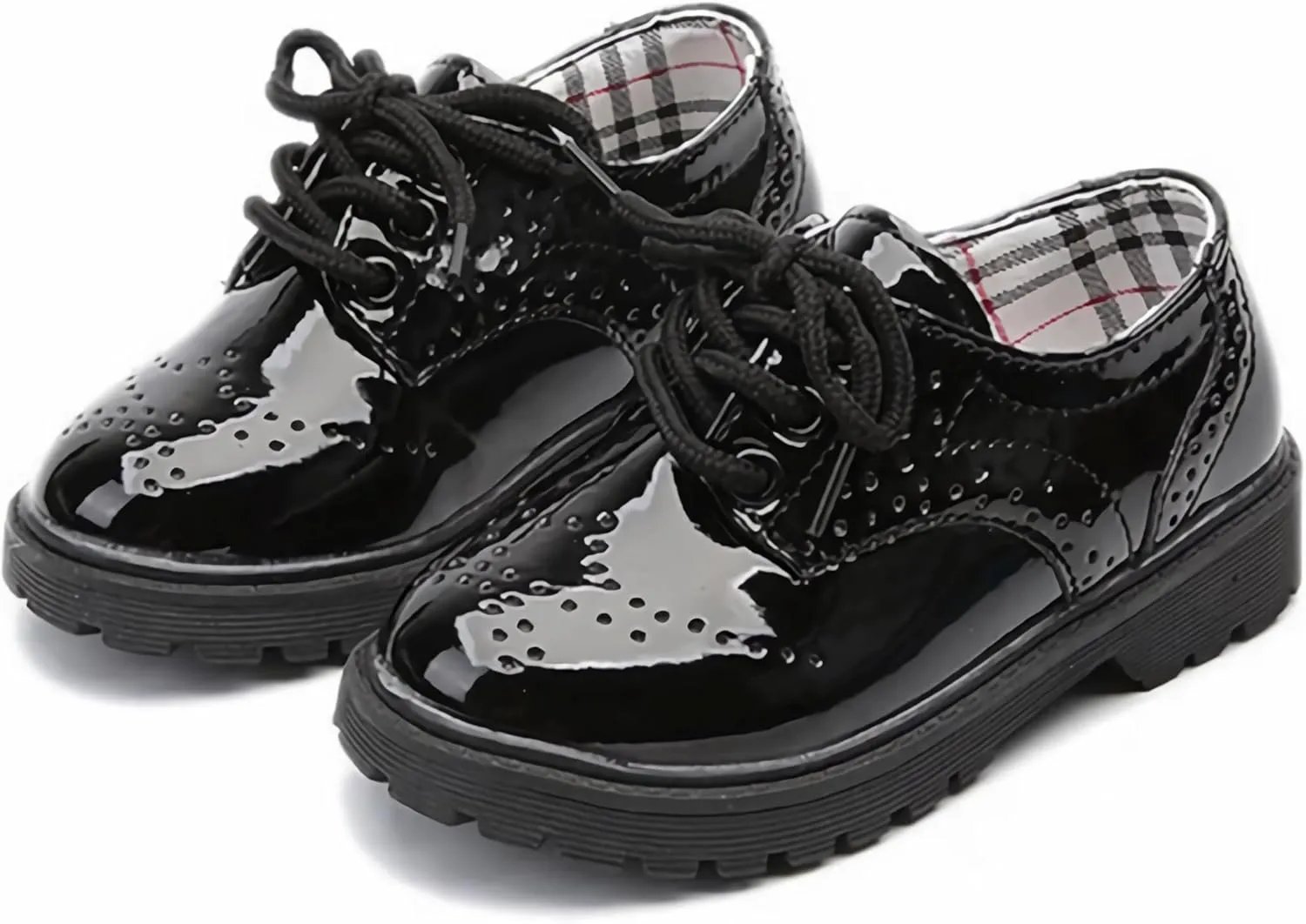 Kids Oxford Shoes Girl’s Boy’s Cute Dress Shoes Lace-Up School Uniform Loafer Flats Shoes