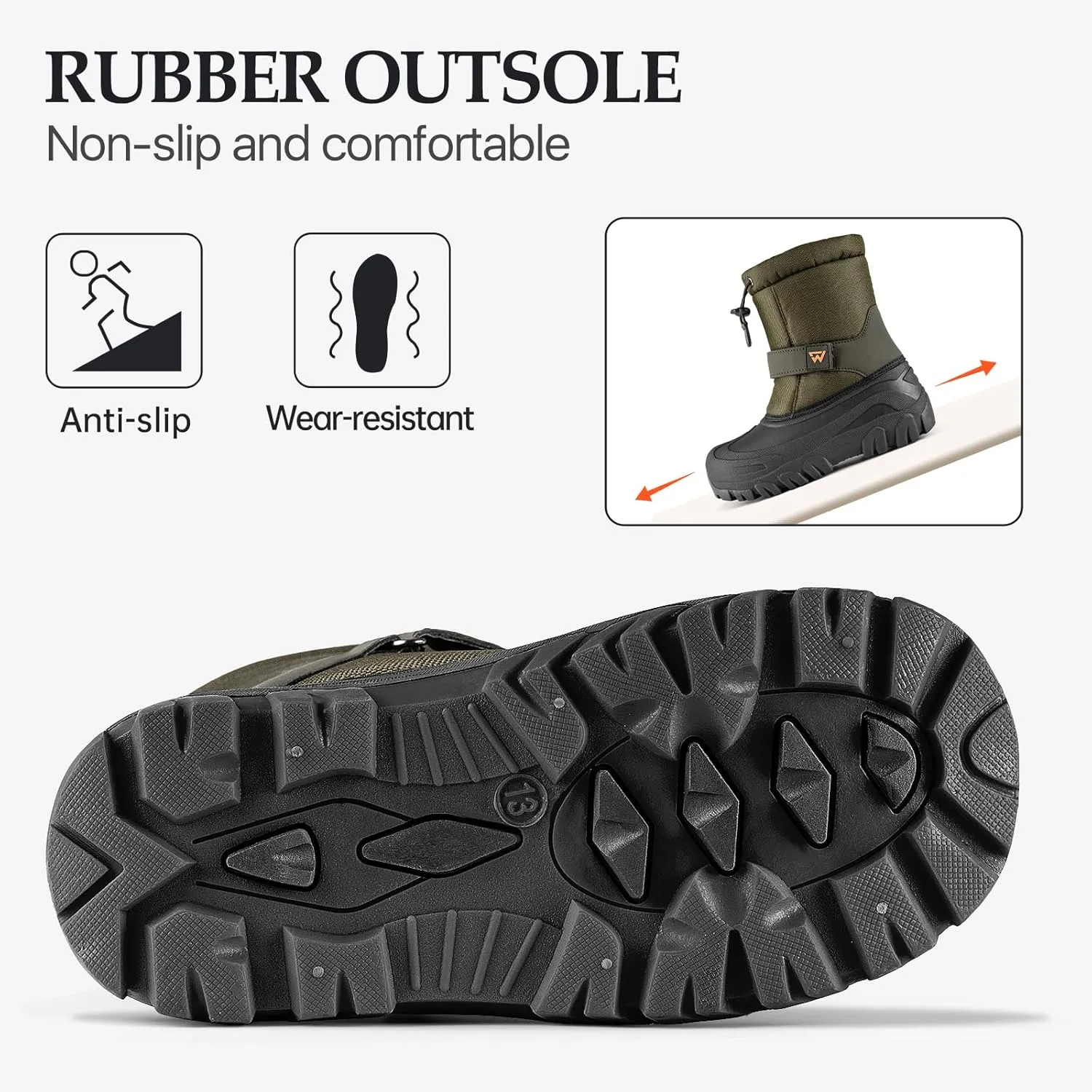 Kids Snow Boots Warm Waterproof Boys Winter Boot Non Slip Snow Shoes Outdoor Boys Girls Snow Boots