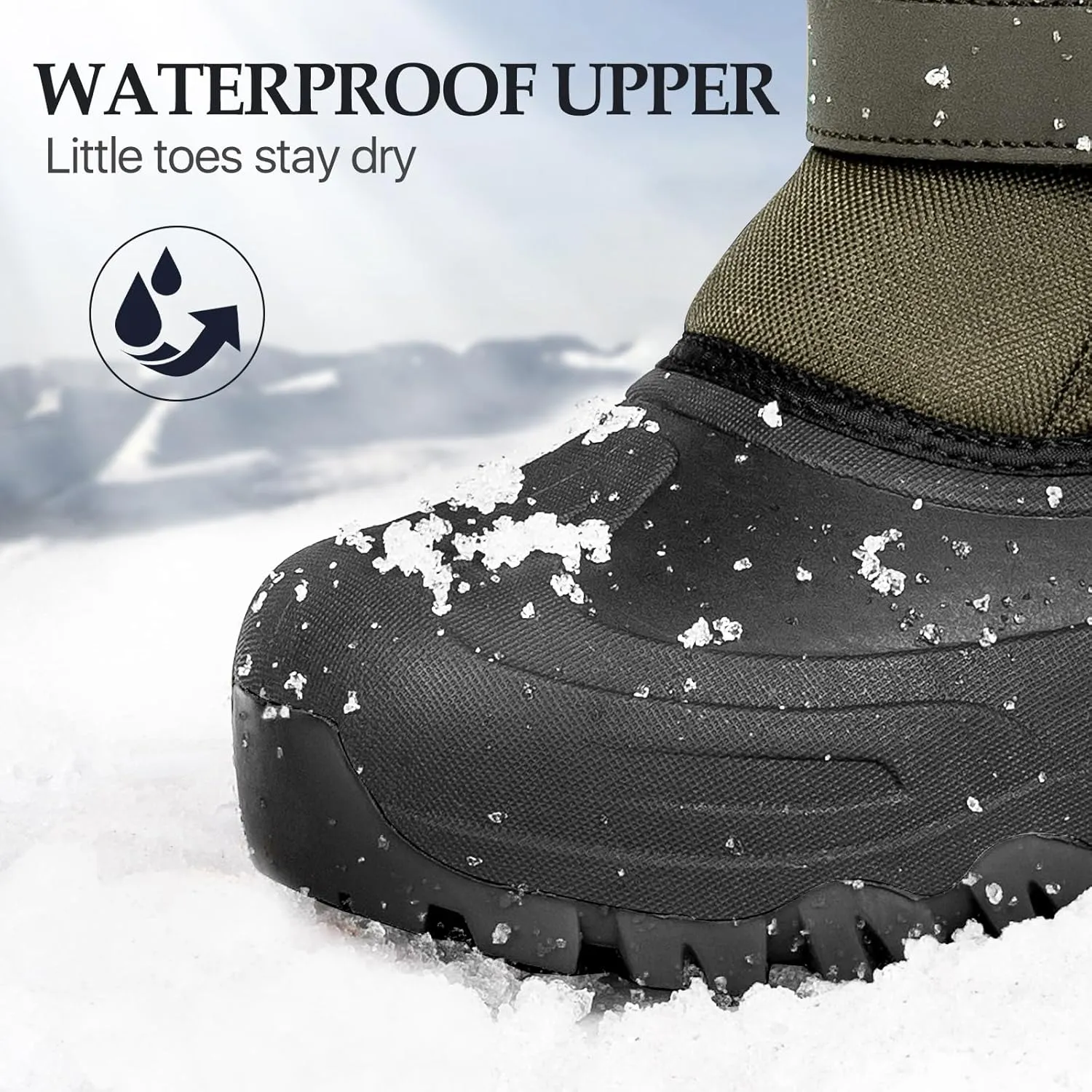 Kids Snow Boots Warm Waterproof Boys Winter Boot Non Slip Snow Shoes Outdoor Boys Girls Snow Boots