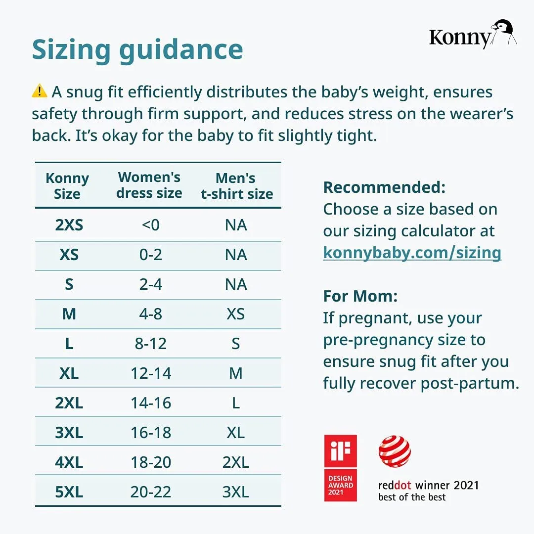 Konny Original Baby Carrier AirMesh for Summer Carrier Wrap, Easy to Wear Baby Wrap Carrier, Perfect Essentials Cloths for Newborn Babies up to 44 lbs, (Peach, XS)