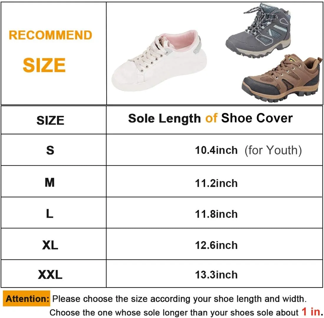 KRATARC Water-Resistant Shoes Covers Foldable Rain Boot Reflective Snow for Men Women Outdoor Cycling Walking Hiking