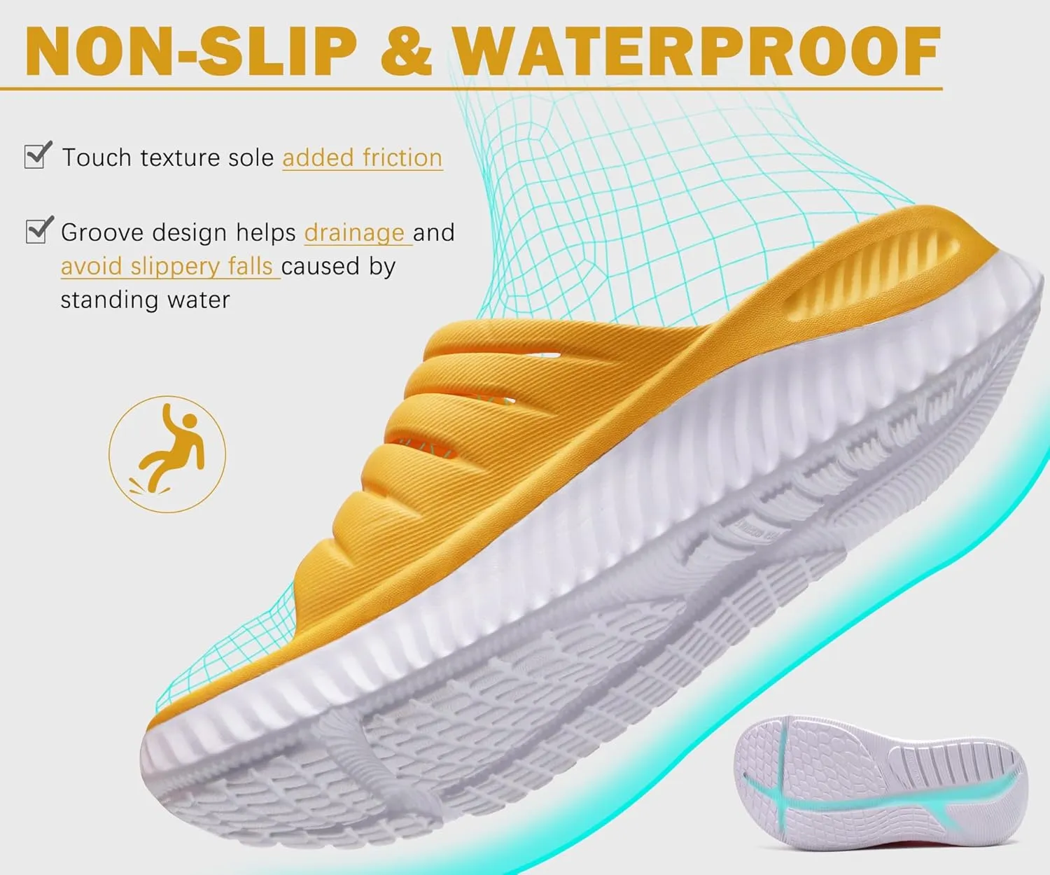 KuaiLu Womens Recovery Sandals With Comfortable Plantar Fasciitis Support,Ladies Orthotic Open Toe Sport Slides Thick Cushion Reduces Stress on Feet,Joints & Back Post-Exercise