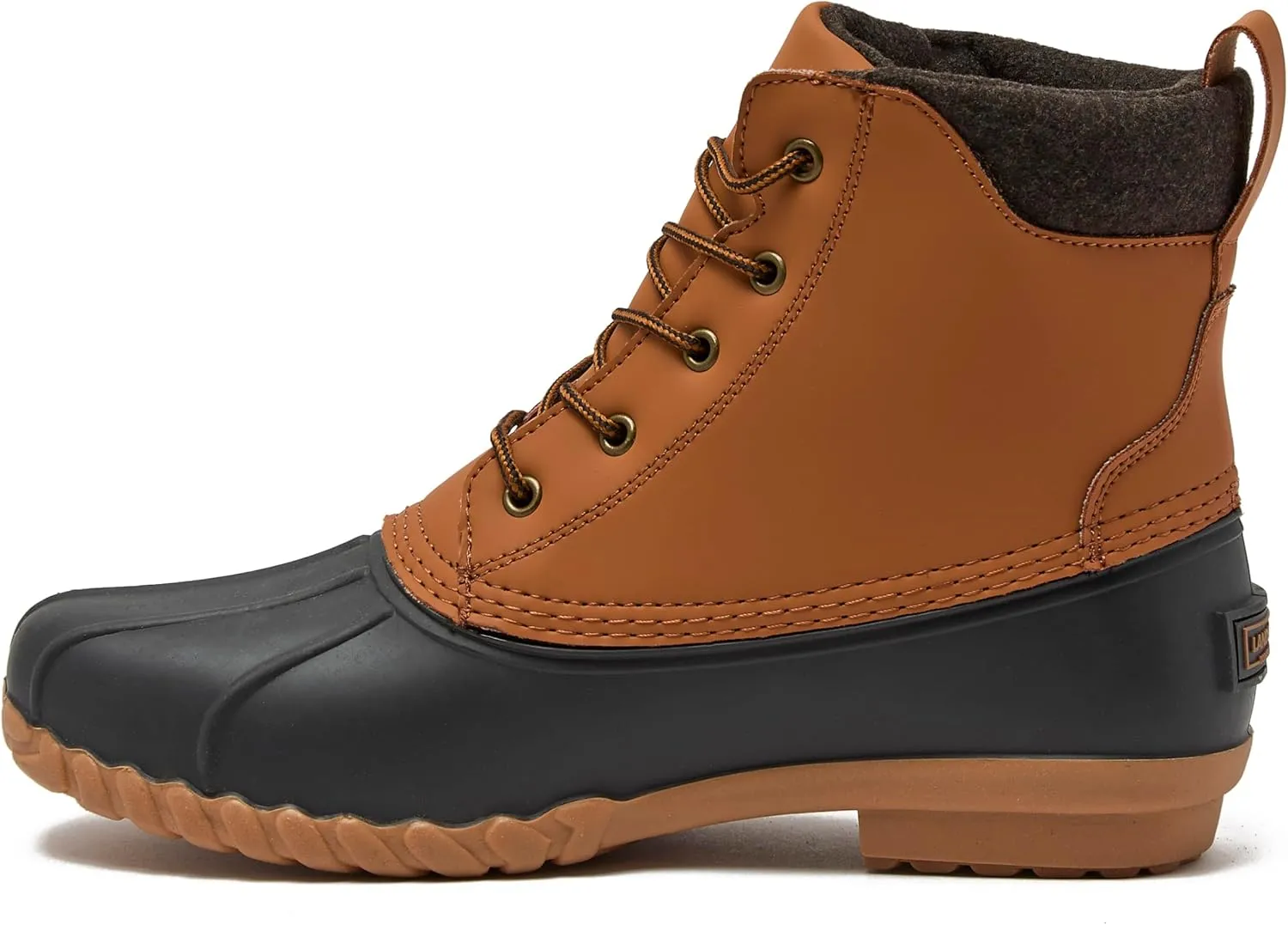 Lands' End Dakota Waterproof Boots for Men - Insulated Warm Mens Duck Boots, Black or Brown, Size 7 to 15, Medium and Extra Wide Width - Winter, Snow or Rain Boots Men