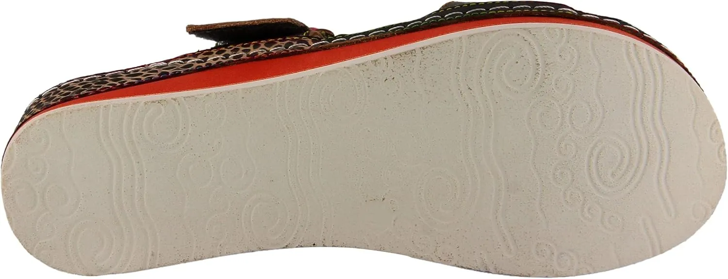 L'Artiste Women's Pillow Leather Slide Sandal
