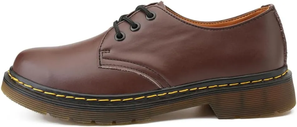 LEADER SHOW ® Men's Casual Loafer Business Shoes Lace Up Flats Dress Oxfords
