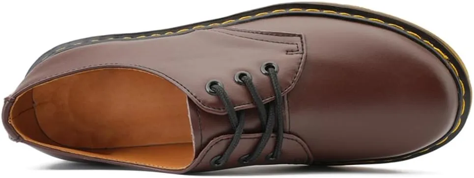 LEADER SHOW ® Men's Casual Loafer Business Shoes Lace Up Flats Dress Oxfords