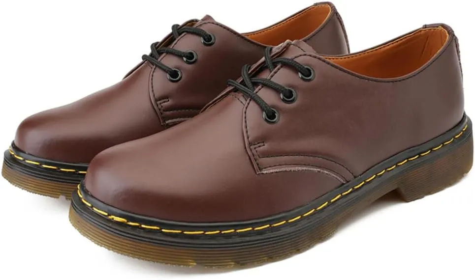 LEADER SHOW ® Men's Casual Loafer Business Shoes Lace Up Flats Dress Oxfords