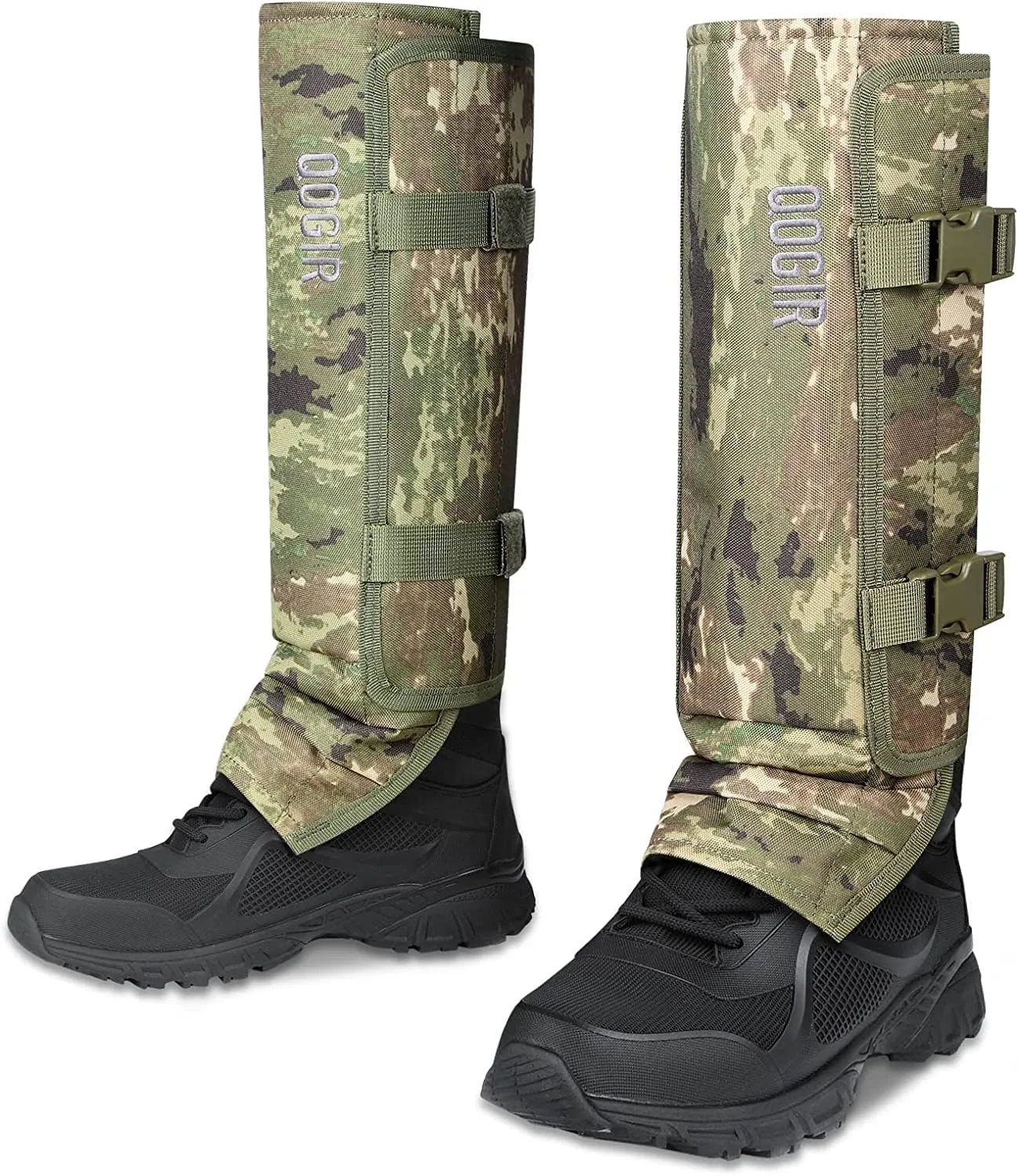 Leg Gaiters Hunting Gaiters, Adjustable Snow Boot Gaiters, Waterproof Snake Gaiters for Hiking Walking Skiing (Camo)