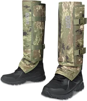 Leg Gaiters Hunting Gaiters, Adjustable Snow Boot Gaiters, Waterproof Snake Gaiters for Hiking Walking Skiing (Camo)