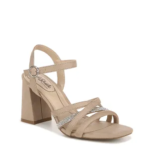LifeStride Womens Belle Block Heel Strappy Dress Sandals Dover Beige 11 M