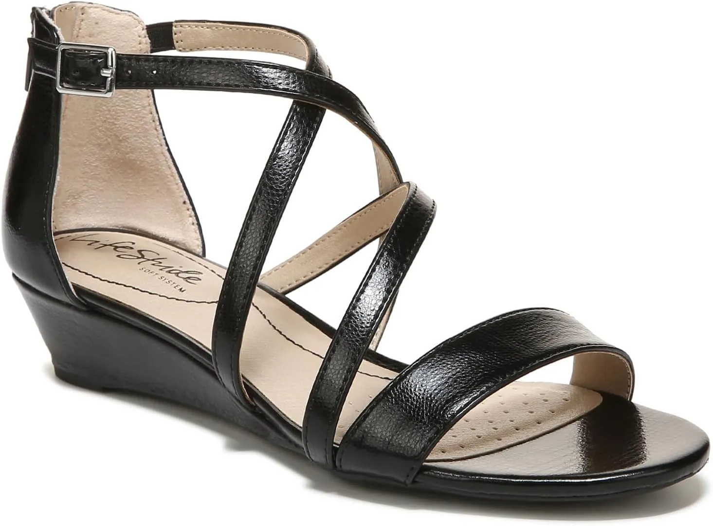 LifeStride Women's Yolanda Strappy Wedge Sandal