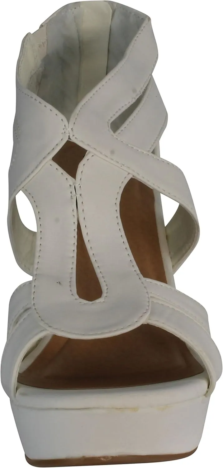 Lindy 03 Strappy Open Toe Platform Wedge