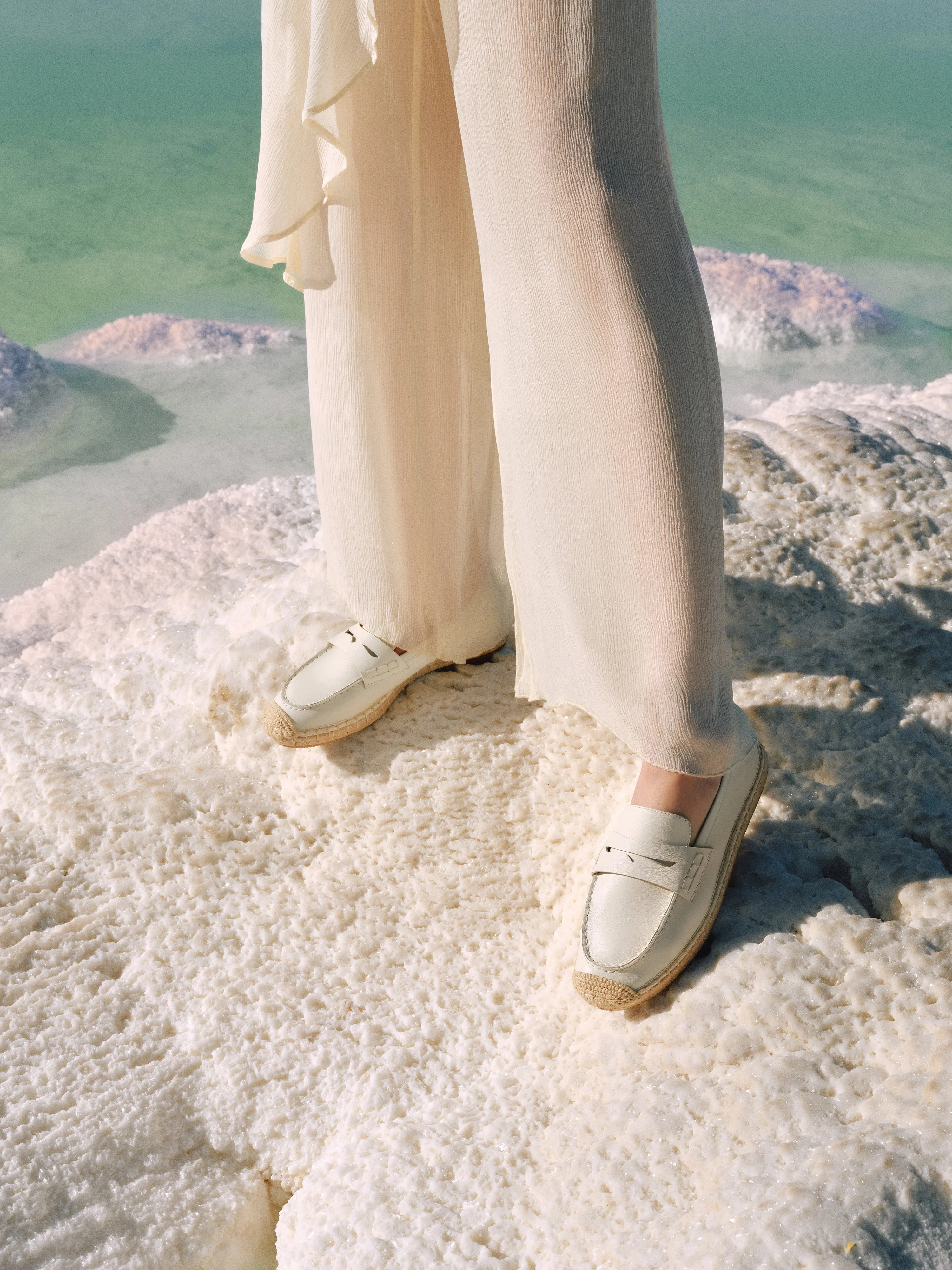 Loafers - Leather Espadrille Slip-On Loafer 9UA97