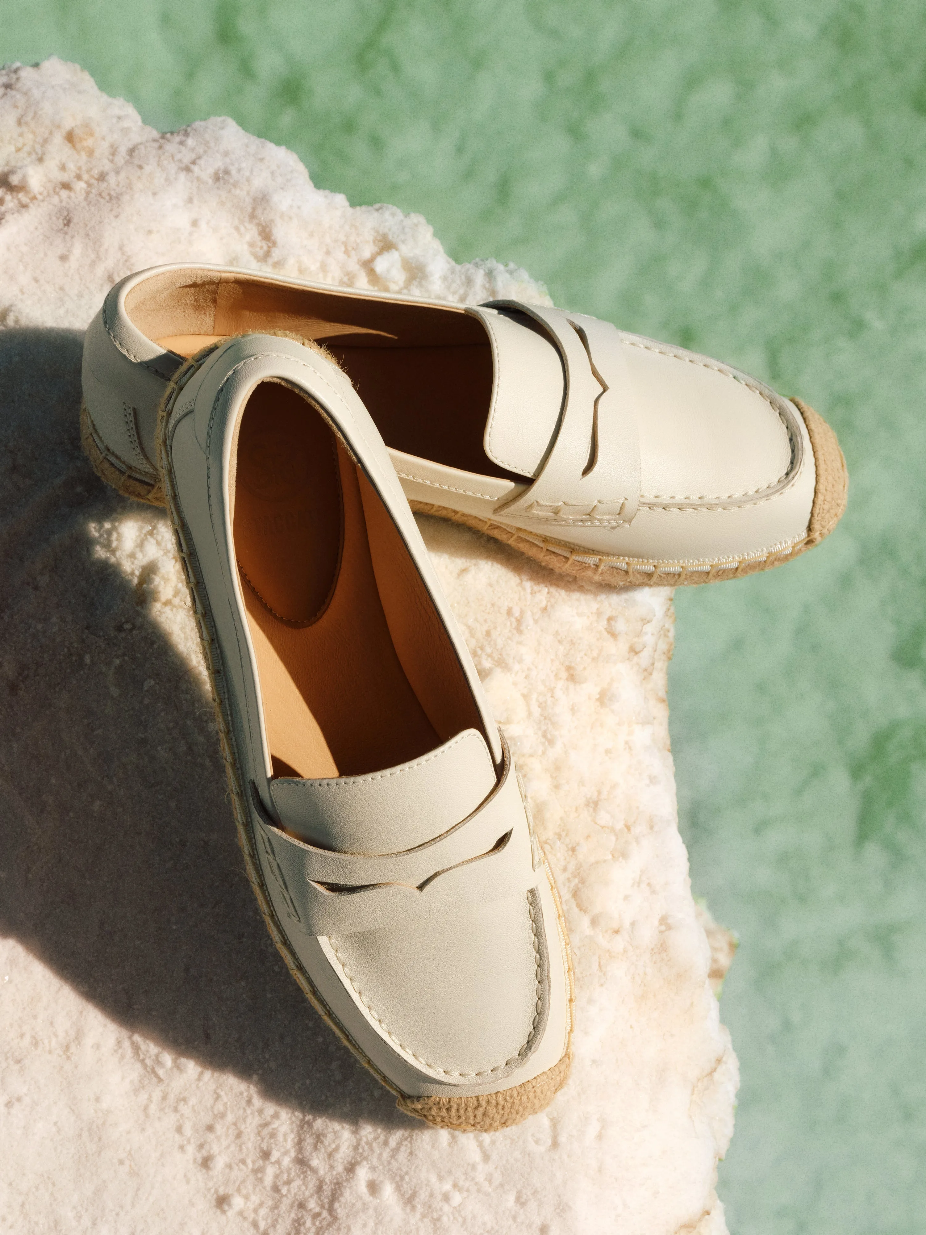 Loafers - Leather Espadrille Slip-On Loafer 9UA97