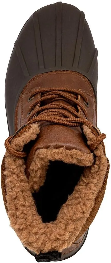 LONDON FOG Aspen Winter Boots for Men Waterproof Snow - Insulated Duck Mens Snow Boots or Rain Boots, Black Tan or Brown, Size 7 to 15 Medium and Extra Wide Widths