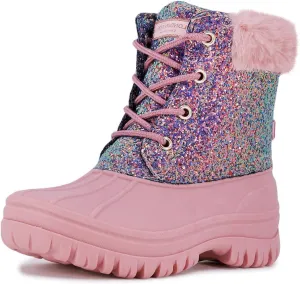 LONDON FOG Girls Stockport Cold Weather Warm Lined Snow Boot