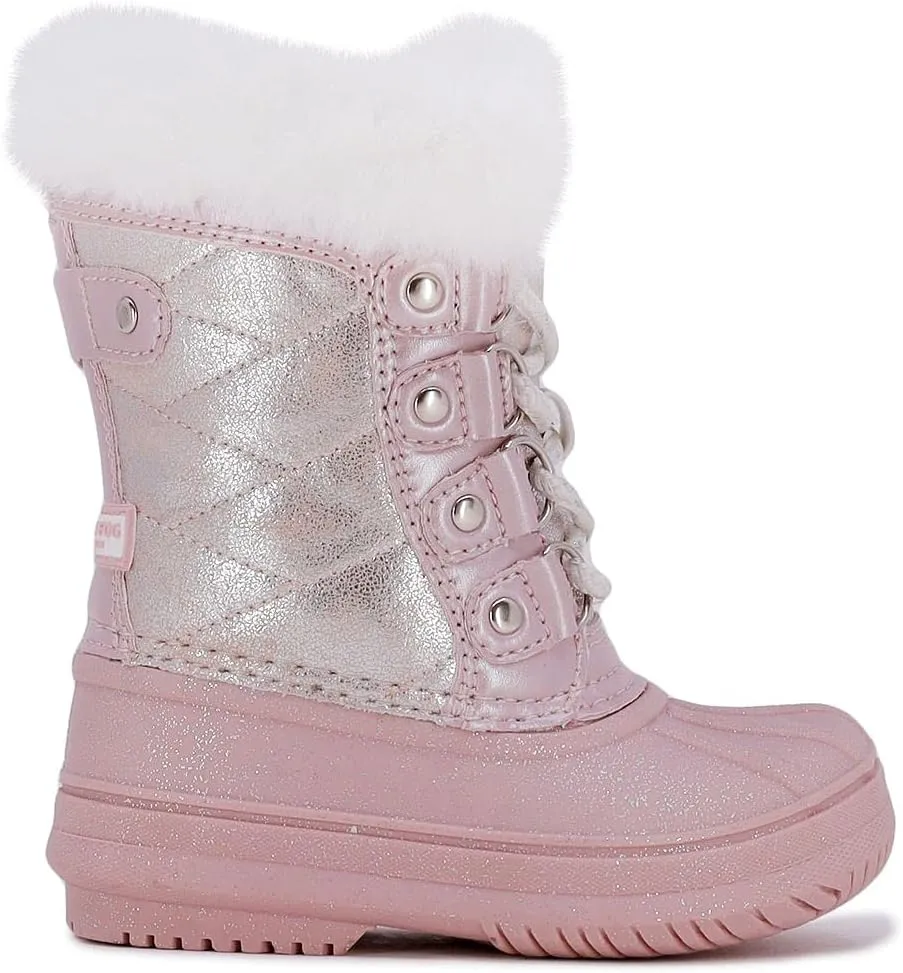 LONDON FOG Girls Toddler Endfield Cold Weather Warm Lined Snow Boot