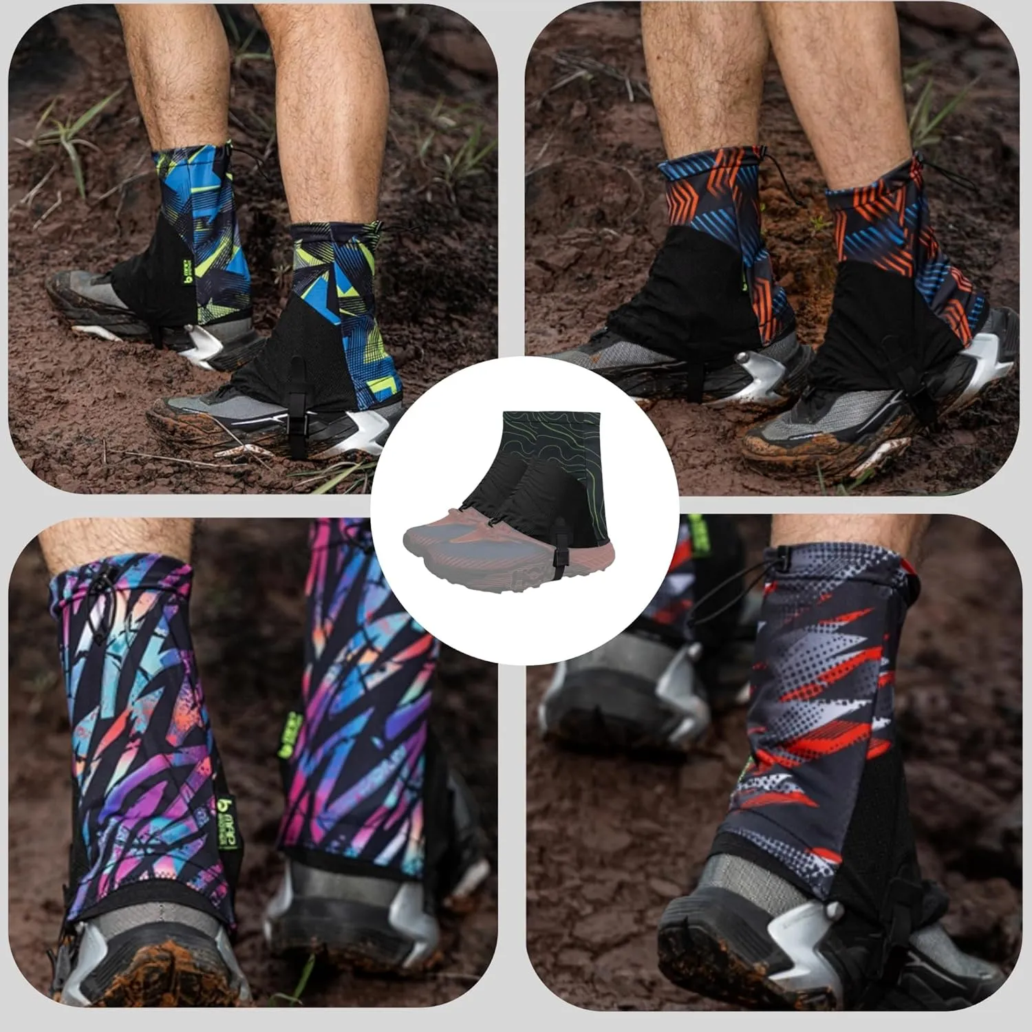 Low Gaiters,Ankle Gaiters,Snow Boot Guard Gators,Shoe Gaiters,Gators for Hiking Boots,Leg Gaiters,Waterproof Hiking Gaiters for Hunting,Running,Snow,Mountain Climbing