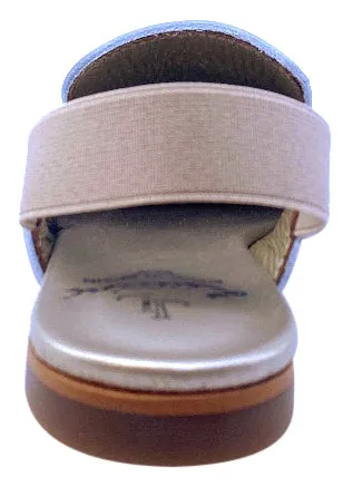 Luccini Girl's JENNIFER Cuerolite Natural Loafer with Elastic Strap - Make Up