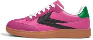 LUCKY STEP Women Retro Sneakers Fashion Classic Gum Sole Tennis Skate Shoes Casual Trendy Walking Trainer Anti Slip Flat Low-Top Footwear