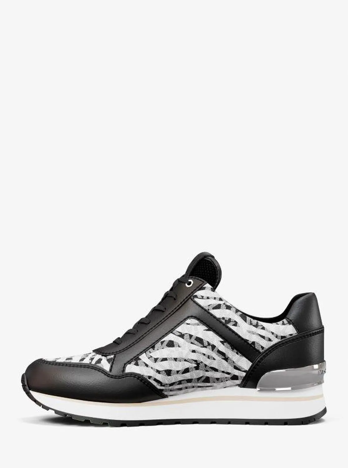 Maddy Zebra Print Signature Logo Trainer