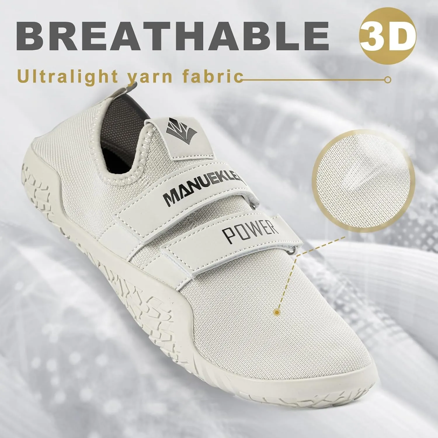 MANUEKLEAR Deadlift Shoes - Weight Lifting Shoes for Men Women - Weightlifting Squat Shoes Fitness Cross-Trainer Barefoot Gym Training Sneakers
