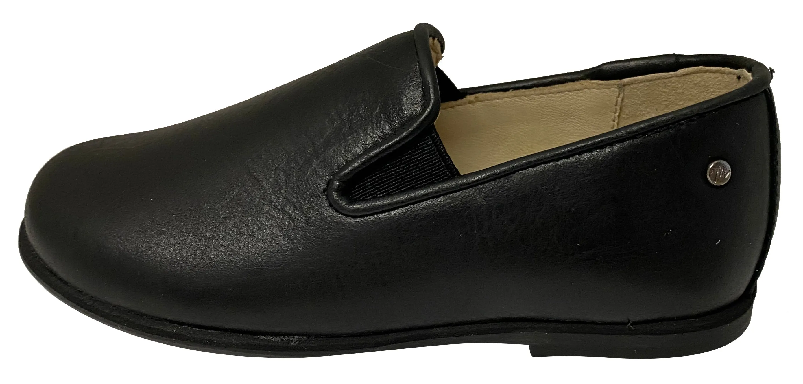 Manuela de Juan Boy's & Girl's Smoking Loafer, Black