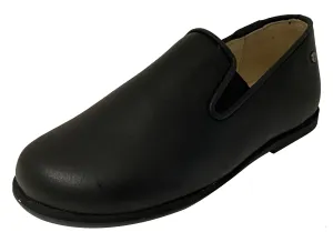 Manuela de Juan Boy's & Girl's Smoking Loafer, Black