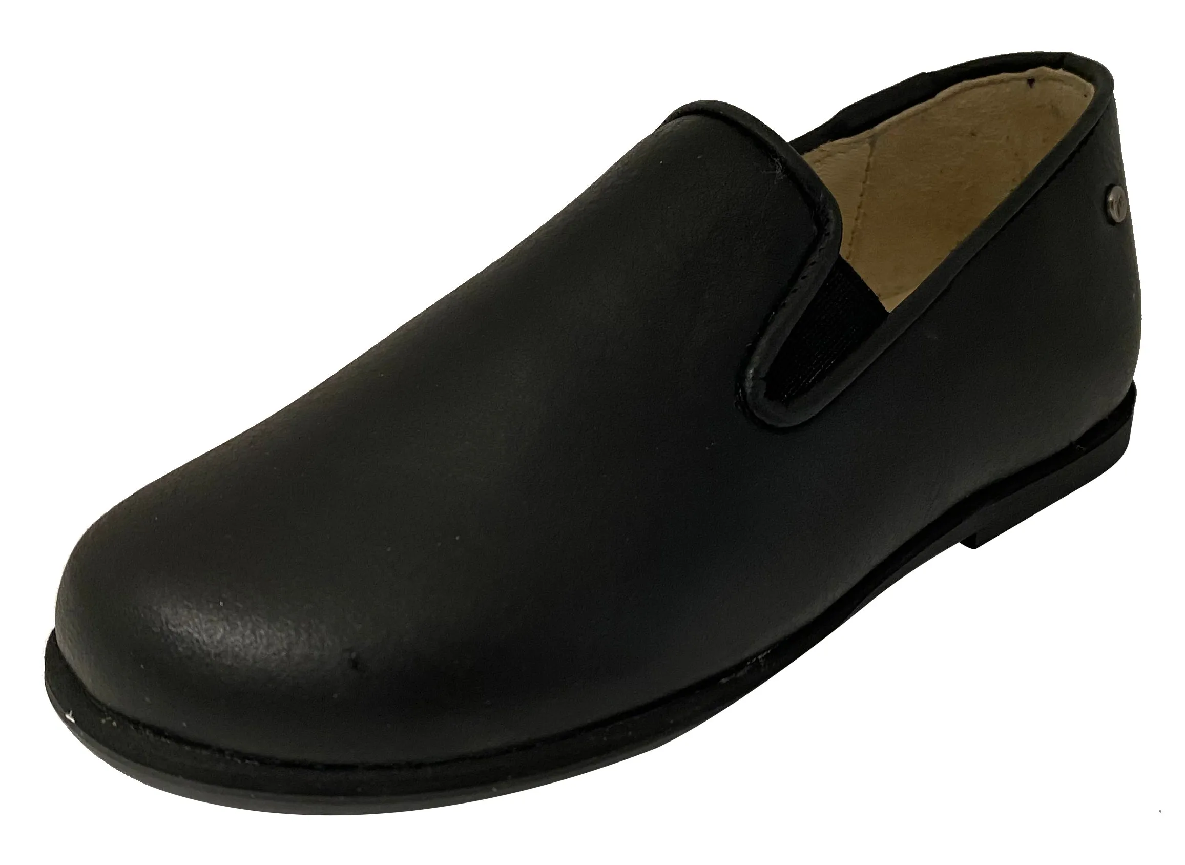 Manuela de Juan Boy's & Girl's Smoking Loafer, Black