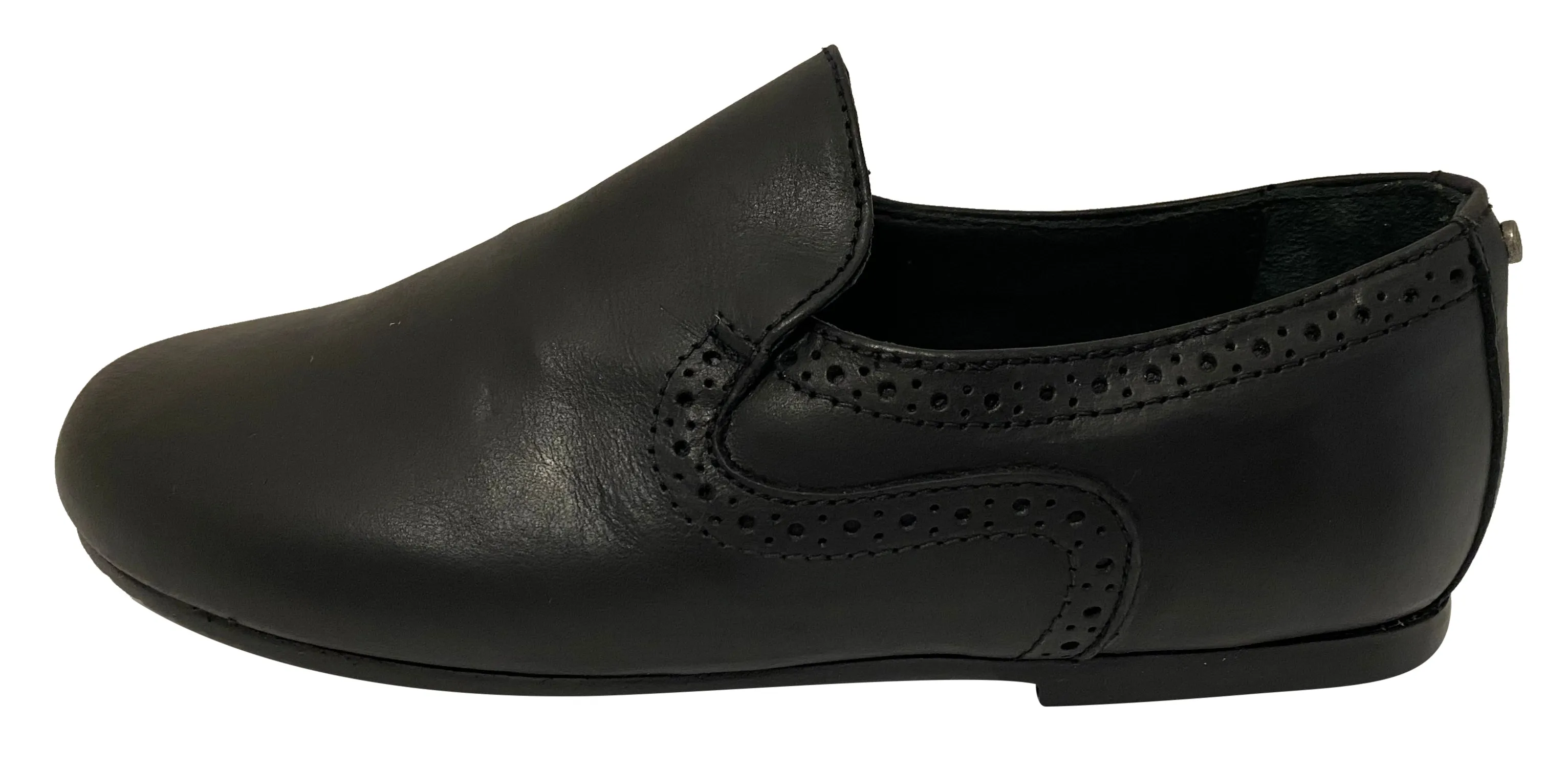 Manuela de Juan Boy's & Girl's Step-In Loafer, Black