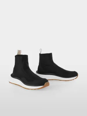 Marc Cain Black Slip-On Sneakers in Glitter Neoprene