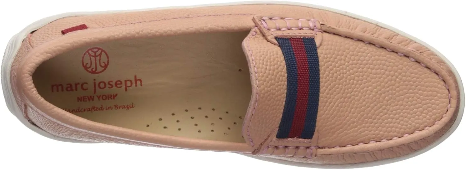Marc Joseph New York Unisex-Child Kids Boys/Girls Leather Elastic Grow Gain Loafer