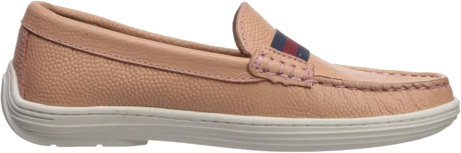 Marc Joseph New York Unisex-Child Kids Boys/Girls Leather Elastic Grow Gain Loafer