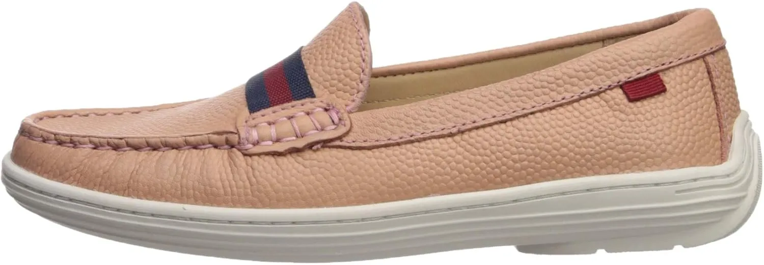 Marc Joseph New York Unisex-Child Kids Boys/Girls Leather Elastic Grow Gain Loafer