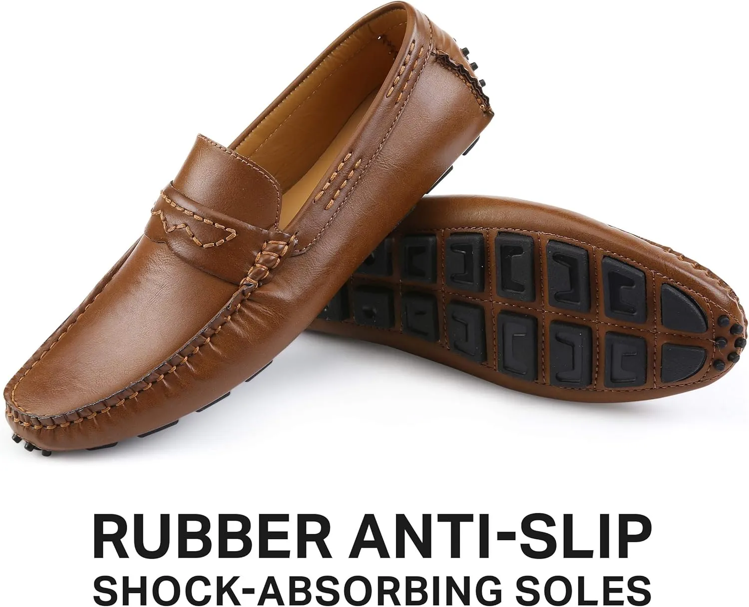 Marino Mens Penny Loafers - Comfortable and Lightweight Dress Casual Loafers - Slip-on Driving Shoes with Gift Shoe Bag