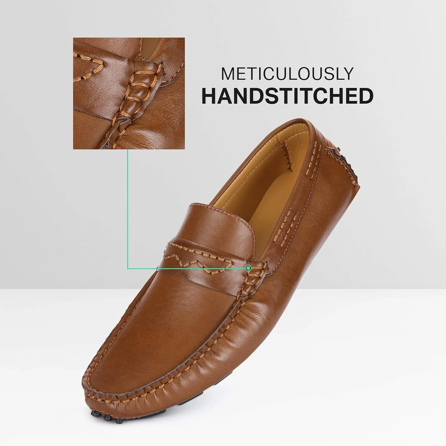 Marino Mens Penny Loafers - Comfortable and Lightweight Dress Casual Loafers - Slip-on Driving Shoes with Gift Shoe Bag