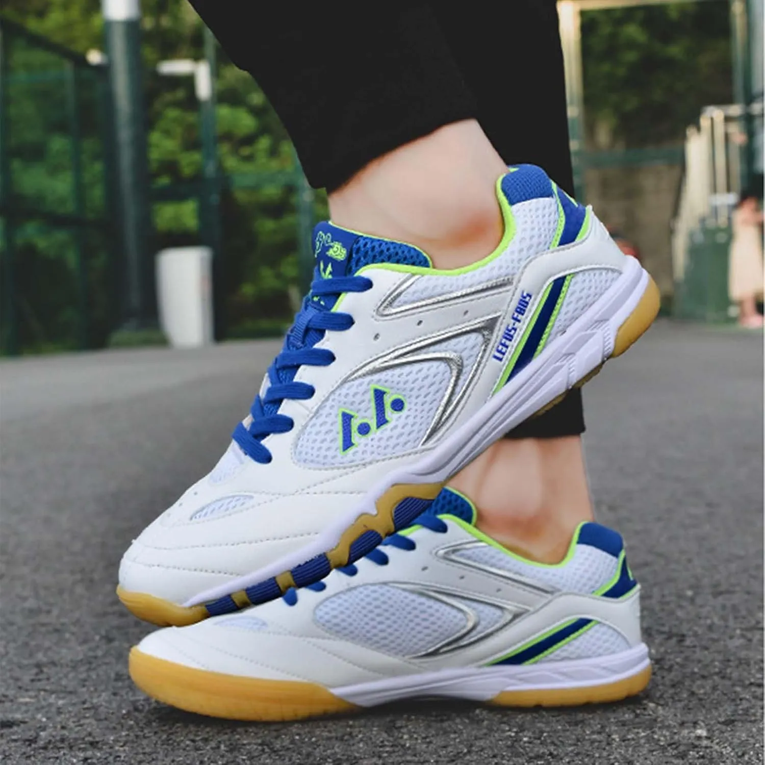 Men Tennis Shoes Lightweight Pickleball Court Trainer Indoor Outdoor Badminton Sneakers for Basketball Squash Volleyball