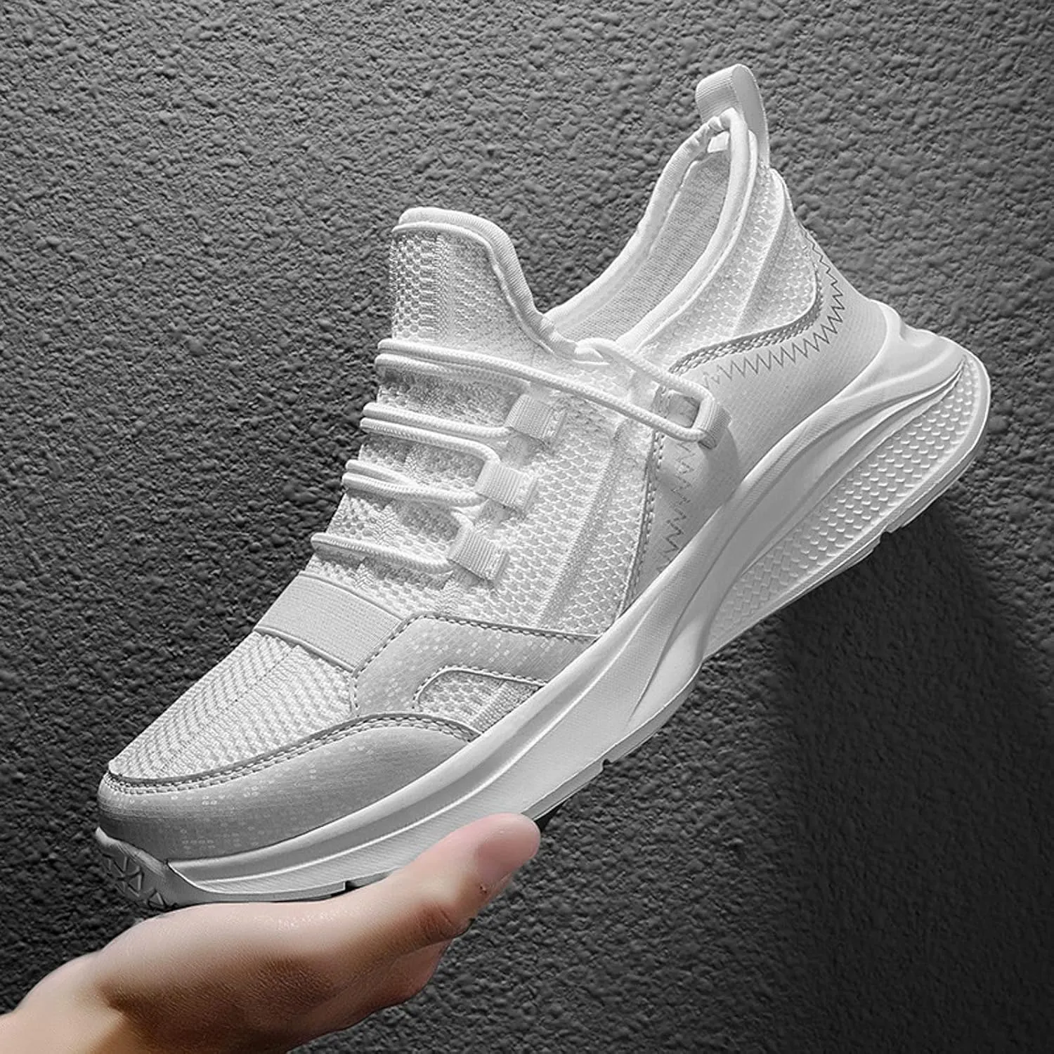 Men's Casual Dress Mesh Shoes Women Knit Lightweight Breathable Fashion Sneaker Fashionable Couple Walking Shoes for Everyday Wear