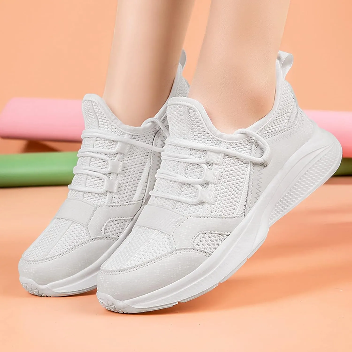 Men's Casual Dress Mesh Shoes Women Knit Lightweight Breathable Fashion Sneaker Fashionable Couple Walking Shoes for Everyday Wear