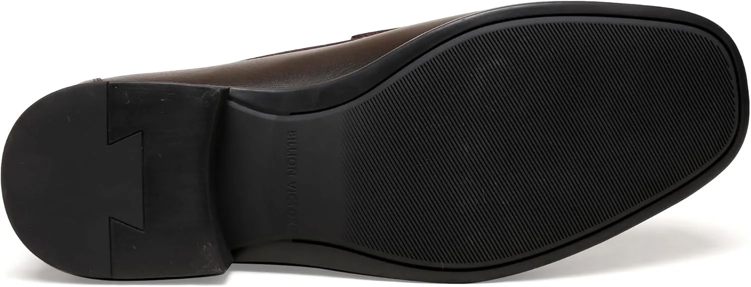 Men's Casual Dress Shoes, Premium Leather Formal Buckle Dress Loafers