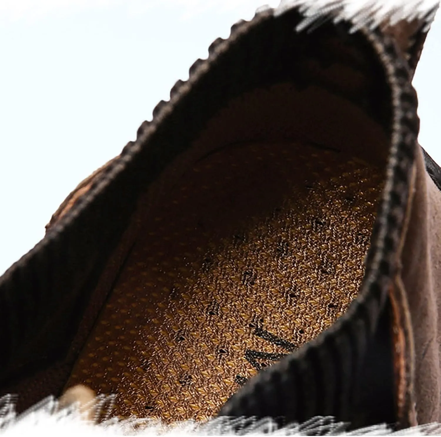 Men's Classic Suede Ankle Boots Lace Up Elastic Winter Boots Soft Flat Soled Walking Boots Mens Shoes 501 Sneaker