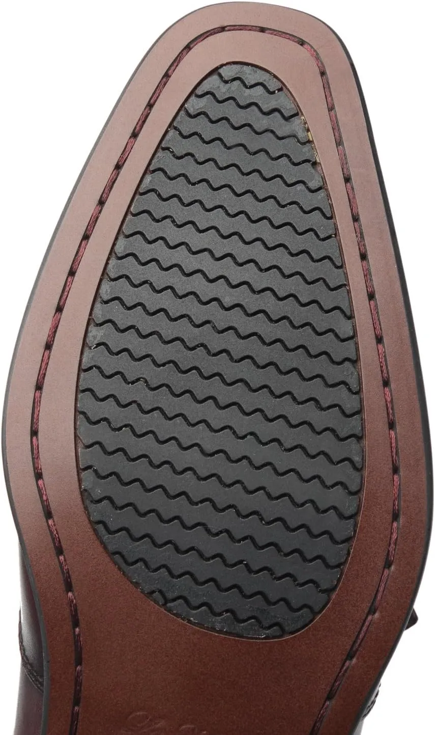 Mens Double Monk Strap Slip on Loafer Cap Toe Leather Oxford Formal Business Casual Comfortable Dress Shoes for Men