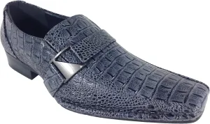Men's Dress Loafers Elastic Slip on with Buckle Fashion Shoes Runs Half Size Big(Toni)