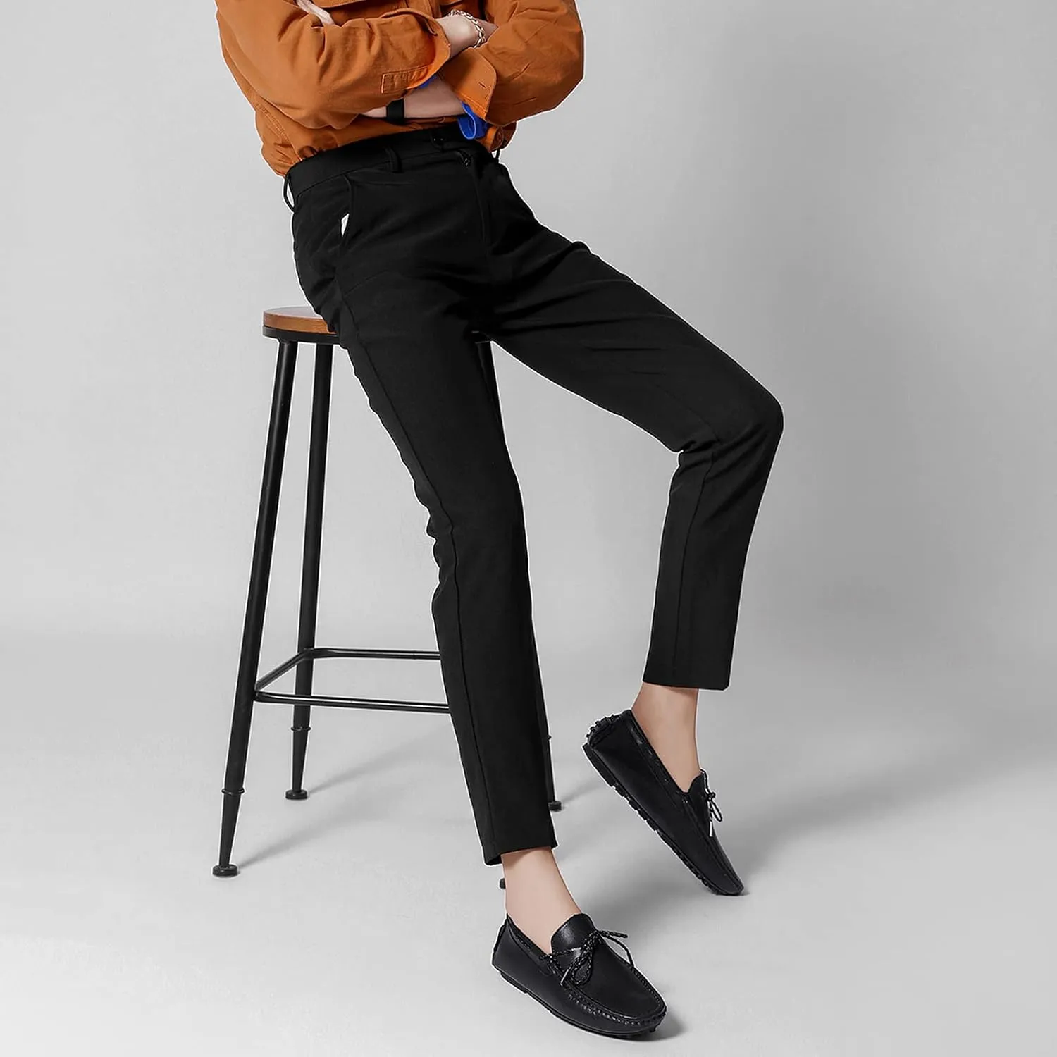 Men's Flat Penny Loafer Leather Slip on Dress Driving Moccasins Casual Shoes