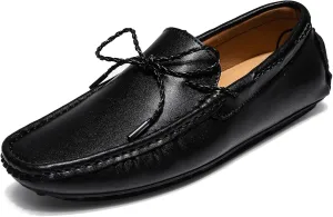 Men's Flat Penny Loafer Leather Slip on Dress Driving Moccasins Casual Shoes