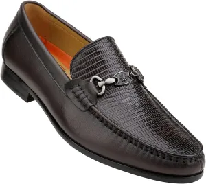 Mens Genuine Dress Shoes, Premium Crocodile Print Leather Slip-on Casual Shoes Penny Loafers for Mens, Black