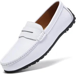 Men's Leather Casual Slip on Loafers Driving Walking Shoes