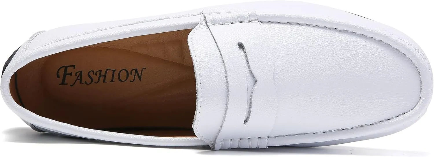Men's Leather Casual Slip on Loafers Driving Walking Shoes