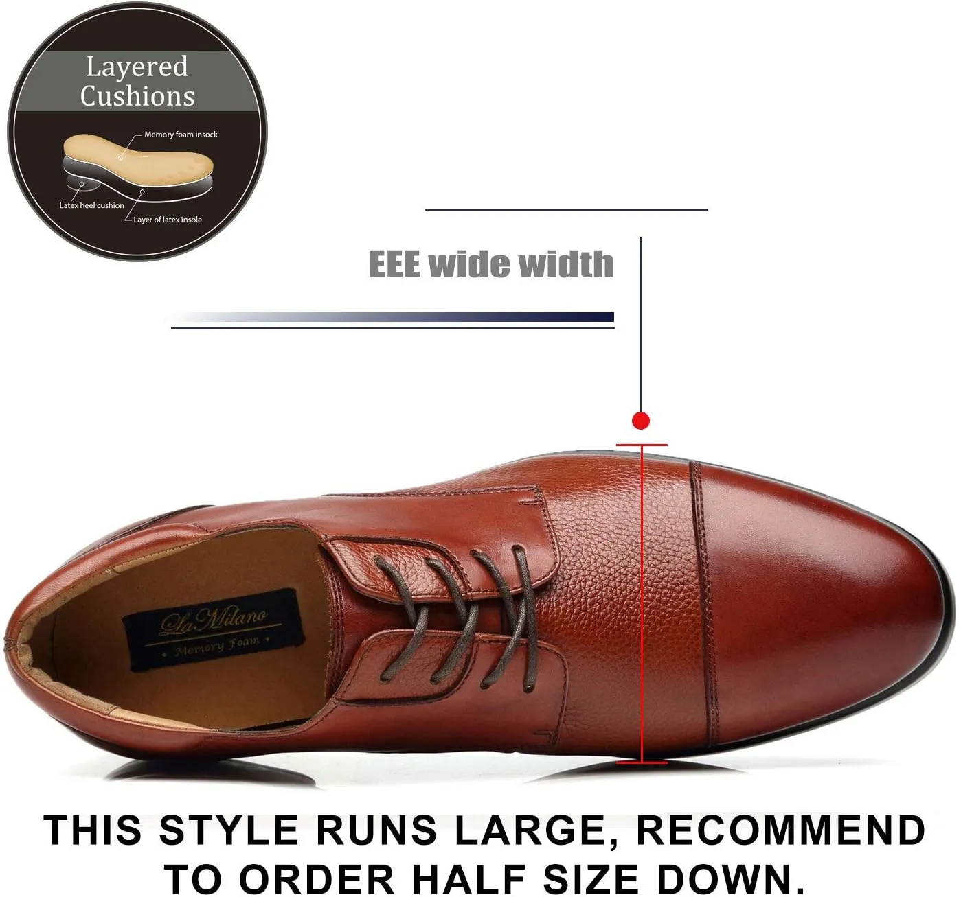 Men's Oxfords Classic Modern Round Captoe Shoes