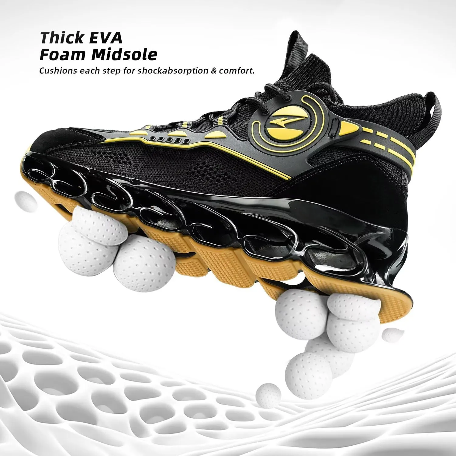 Men's Running Shoes Fashion Sneakers Breathable Blade Non Slip Walking Shoes Gym Sport Trainer Athletic